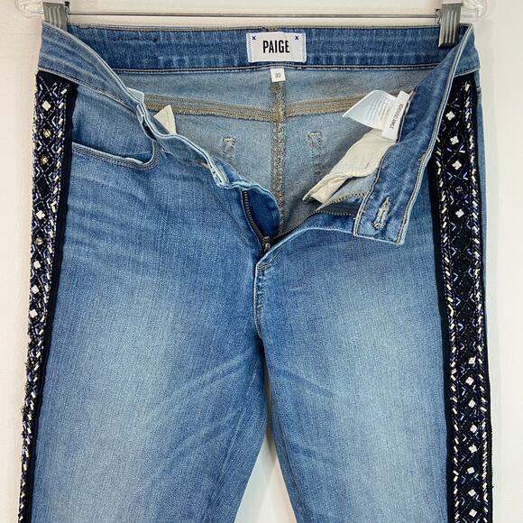 Paige Verdugo Ankle Paulinatux Embellished Jeans - Picture 5 of 9